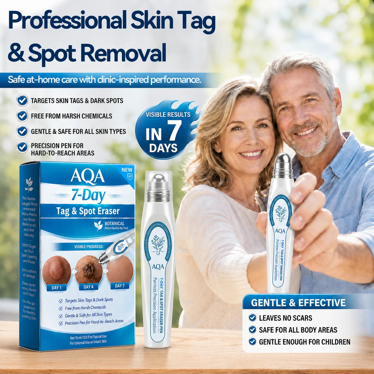 AQA® 7-Day Tag & Spot Eraser Precision Roller Pen