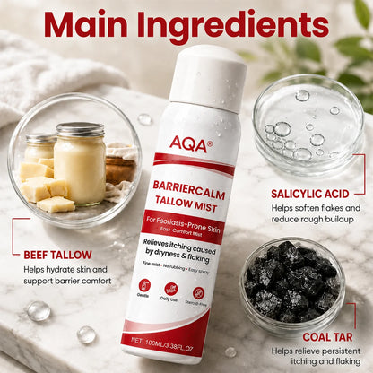 AQA® Beef Tallow Skin Spray – Deep Moisture for Itchy, Flaky, Very Dry & Psoriasis-Prone Skin – Easy Mess-Free Body Moisturizer