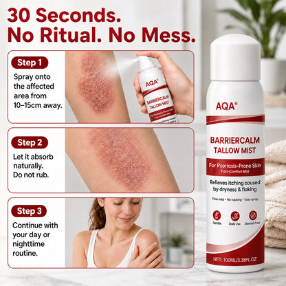 AQA® Beef Tallow Skin Spray – Deep Moisture for Itchy, Flaky, Very Dry & Psoriasis-Prone Skin – Easy Mess-Free Body Moisturizer