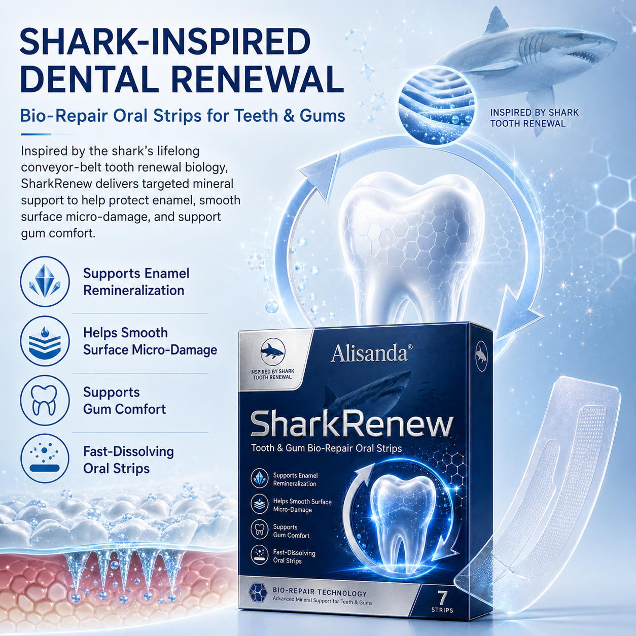 💥Last 4 hours Sale: Save 50%|Alisanda® SharkRenew Bio-Mineral Tooth Repair Gel