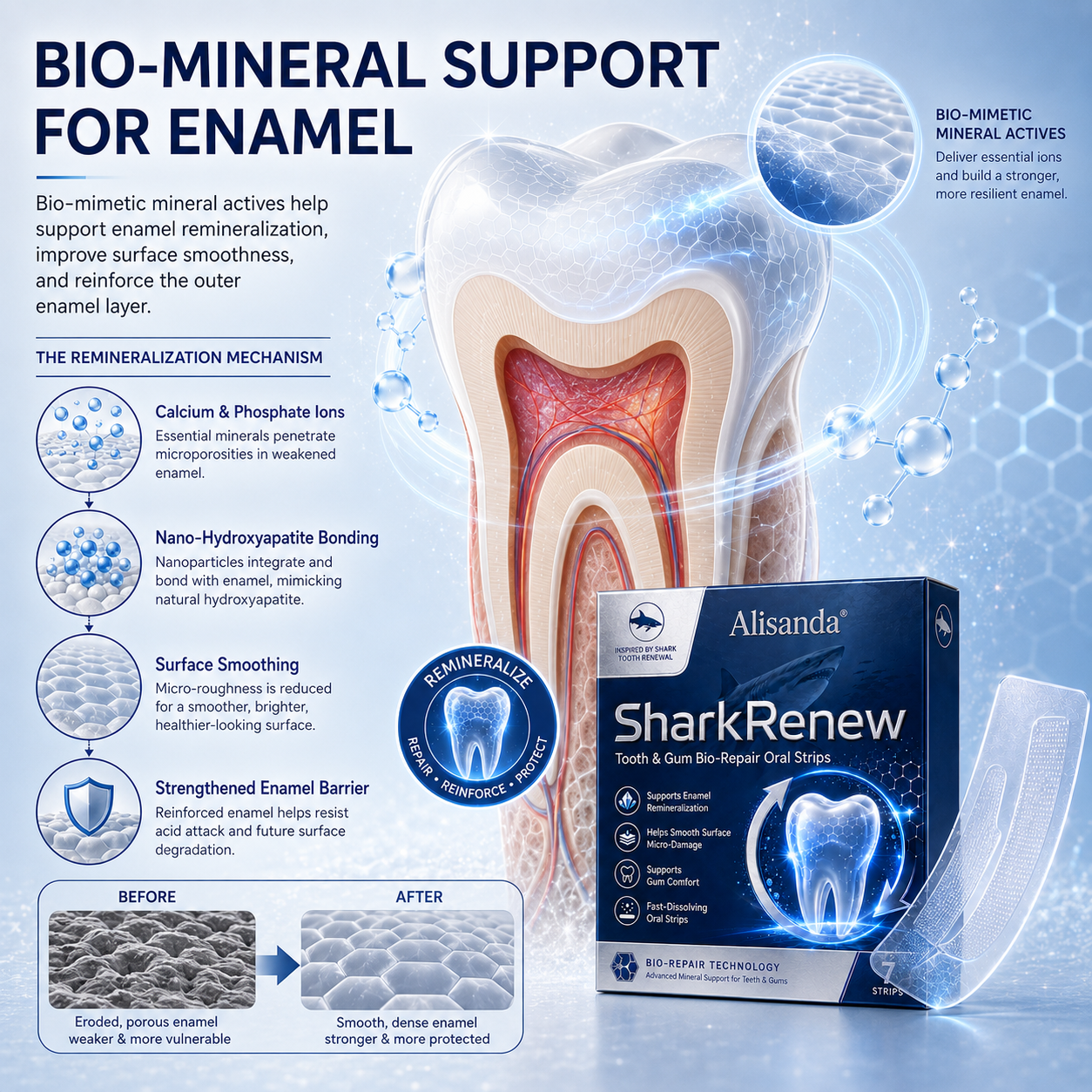 💥Last 4 hours Sale: Save 50%|Alisanda® SharkRenew Bio-Mineral Tooth Repair Gel
