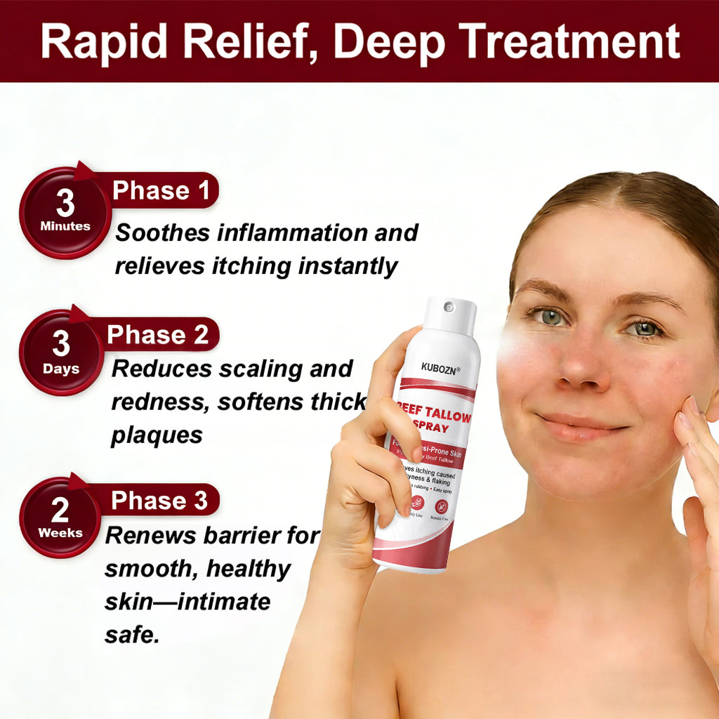 KUBOZN® Beef Tallow Spray for Itchy, Flaky Psoriasis Skin 1