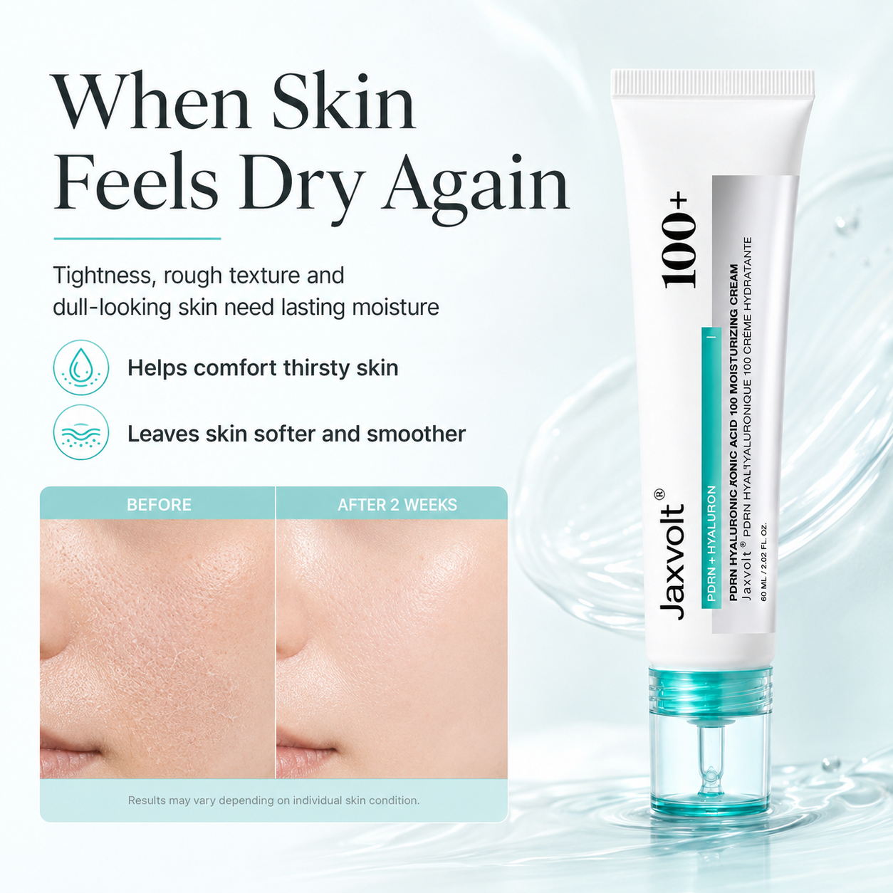 ✨BUY 1 GET 1 FREE✨💜Jaxvolt®️ PDRN Hyaluronic Acid 100 Moisturizing Cream (60ml) | moisturizer, hydrating, glow💧