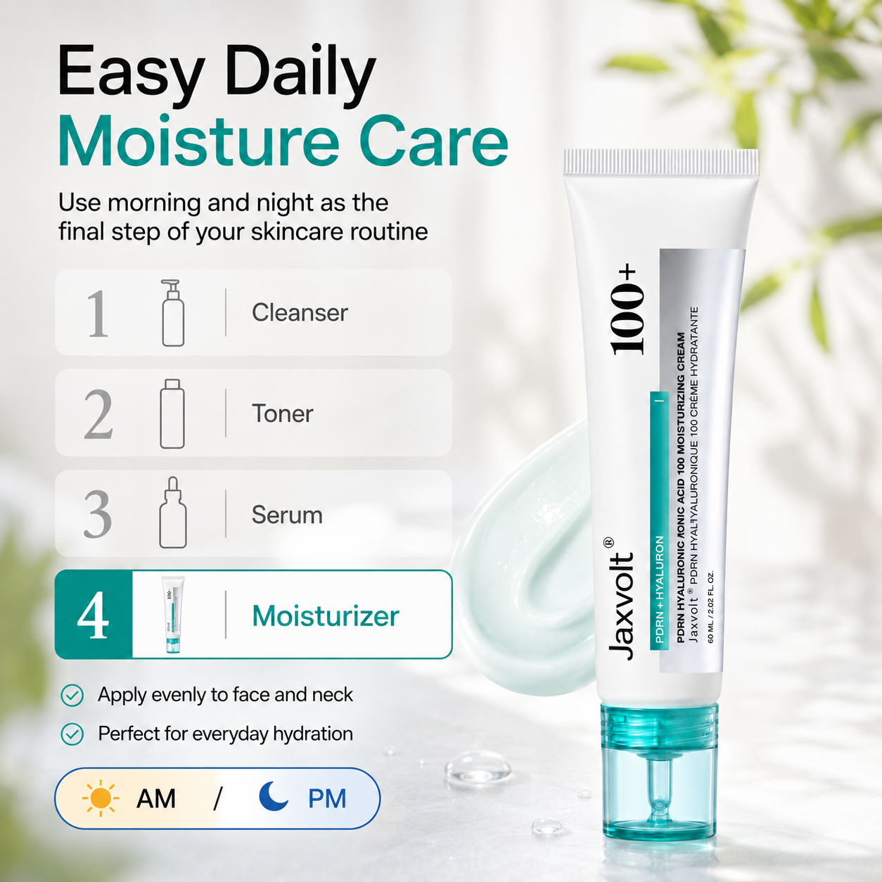 ✨BUY 1 GET 1 FREE✨💜Jaxvolt®️ PDRN Hyaluronic Acid 100 Moisturizing Cream (60ml) | moisturizer, hydrating, glow💧