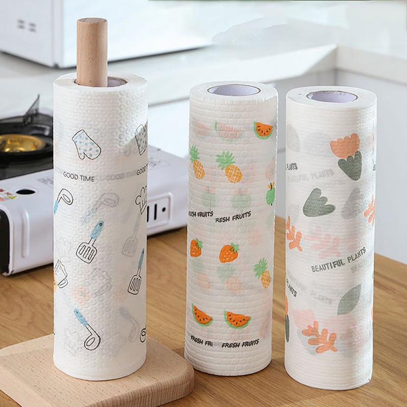 🧻50Pcs Reusable Kitchen Cleaning Towel Rolls
