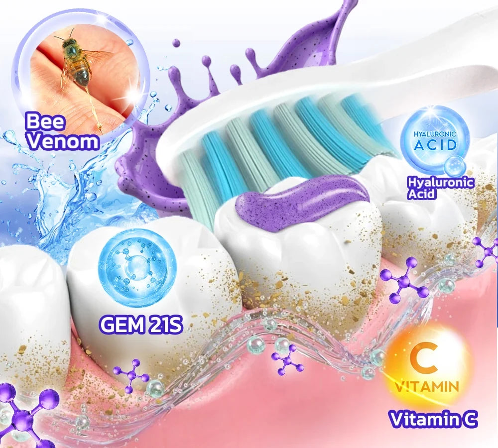 AQA VioCore formula illustration with toothbrush and formula components